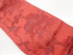 ふくれ織薔薇模様織出し名古屋帯